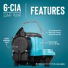 Little Giant 6-CIA 115 Volt, 1/3 HP, 2760 GPH Cast Iron Automatic Submersible Sump Pump with Integral Diaphragm Switch for Sump Systems, 10-Ft. Cord, Blue, 506158