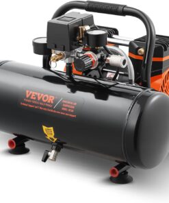VEVOR Air Compressor, 2 Gallon Steel Tank, 1HP 2.1CFM @ 90PSI Oil Free Air Compressor & Max. 120PSI Pressure, 81dB Ultra Quiet Portable Compressor for Auto Repair, Tire Inflation, Spray Painting, 120V