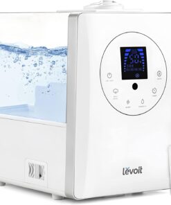 Levoit Humidifiers for Bedroom Large Room Home, Warm and Cool Mist, White | 6L Ultrasonic Air for Plants & Whole House, Auto Mode, Built-in Humidity Sensor, Essential Oil Diffuser, Whisper Quiet, Timer