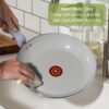 T-Fal Refresh Ceramic Nonstick Pots and Pans Set, 20-Piece, Mint Green | Recycled aluminum body, Thermo-Spot heat indicator, Oven safe to 350°F, No induction, Vented glass lids included