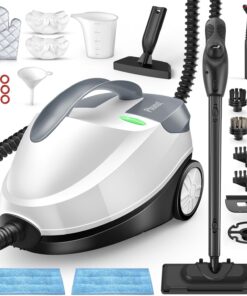 Steam Cleaner with 28 Accessories for Home, 1800W Powerful Multipurpose Steam Mop with 1.5L Tank for Floor Cleaning, Chemical-Free Heavy Duty Steamer for Cleaning Floors, Couch, Tile, Grout and Car