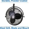 Air King 9020 1/6 HP Industrial Grade Wall Mount Fan, 20-Inch,Black
