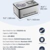 VEVOR Automatic Ice Cream Maker with Built-in Compressor, 2 Quart No Pre-freezing Fruit Yogurt Machine, Stainless Steel Electric Sorbet Maker, 3 Modes Gelato Maker with LCD Display & Timer, Silver