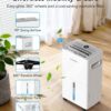PLUSCENT 21 Pint Dehumidifier for Basement with Drain Hose up to 1500 Sq Ft | 3 Modes, Smart Humidity Control, Quiet & Portable, 24H Timer & Auto Defrost, Ideal for Home, RV & Bathrooms