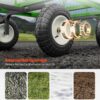 VEVOR 1200 Lbs Steel Garden Cart, Heavy Duty Pullable Garden Wagon Yard Cart, 2 in 1 Outdoor Metal Utility Wagon Yard Trailer with 13" All Terrain Tires, Mesh Removable Sides and 180°Rotating Handle