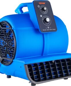 VEVOR Air Mover, 1/2 HP 2600 CFM Carpet Dryer for Cooling and Ventilating, Portable Floor Blower Fan with 4 Blowing Angles and Time Function, for Janitorial, Home, Commercial Use