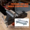 VEVOR Bench Vise, 6-inch Jaw Width 5.9-inch Jaw Opening, 360-Degree Swivel Locking Base Multipurpose Vise w/Anvil, Heavy Duty Ductile Iron Workbench Vise w/Bolts & Nuts, for Drilling, Pipe Cutting | 360-Degree Swivel Locking Base, Heavy Duty Ductile Iron, w/ Anvil & Bolts & Nuts, Multipurpose Workbench Vise