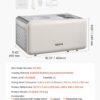 VEVOR Automatic Ice Cream Maker with Built-in Compressor, 2 Quart No Pre-freezing Gelato Maker, Electric Sorbet-Maker, 3 Modes Compressor Ice Cream Machine for Home Kitchen