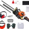 VEVOR Gas Hedge Trimmer 2 Cycle, 23.2-Inch 26cc Dual Sided Blade, Handheld, Lightweight, EPA, CE, EMC Certified, Ideal for Trimming Shrubs and Bushes, Includes Blade Cover, Gloves and Ear Protectors