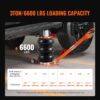 VEVOR Air Jack, 3 Ton/6600 lbs Triple Bag Air Jack, with Heightened Column Lifting Up to 21.3 Inch & Adjustable Handle, with Thick Rubber Pad, 1-6S Lifting Pneumatic Bag Jack Fits for Car, SUV