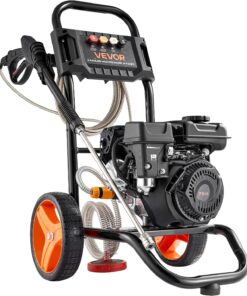 VEVOR Gas Pressure Washer 2900 PSI and 1.85 Max GPM, Upgrade Aluminum Pump with Spray Gun and Wand, 4 Nozzle Set, Gas Powered Pressure Washer for Cars, Fences, Driveways, Homes, Patios, Furniture
