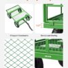VEVOR Steel Garden Cart, 1200 lbs Heavy Duty Pullable Garden Wagon Yard Cart, 2 in 1 Outdoor Metal Utility Wagon Yard Trailer with 13" All Terrain Tires, Mesh Detachable Sides and 180° Rotating Handle