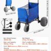 VEVOR Beach Cart, 165LBS Load Capacity, Portable Folding Beach Wagon Dolly with 12" Balloon Wheels for Sand, Storage Bag & 4-Level Adjustable Height for Outdoor Camping Fishing VEVOR Beach Cart, 165LBS Load Capacity, Portable Folding Beach Wagon Dolly with 12" Balloon Wheels for Sand, Storage Bag & 4-Level Adjustable Height for Outdoor Camping Fishing