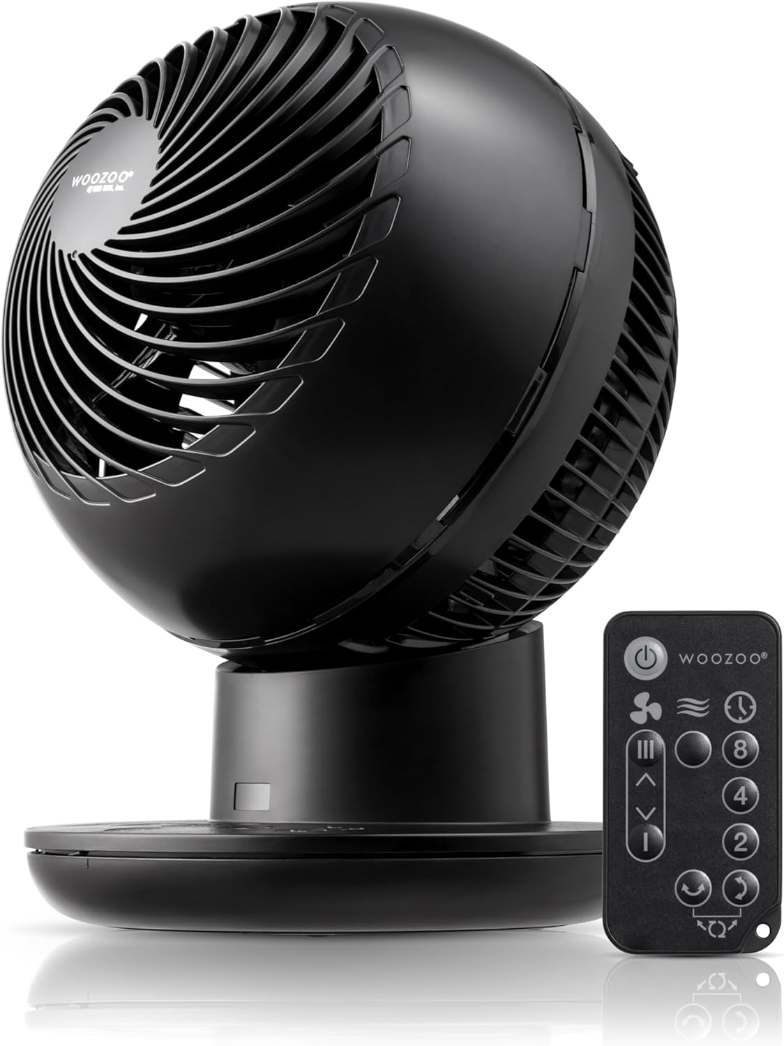 IRIS USA WOOZOO Air Circulator Fan with Remote, Oscillating Table Fan, 8 Speeds, 82ft Max Air Distance, 65° Tilt, Ultra Quiet DC Motor, Small Desk Fan for Bedroom, Office, Dorm, Black IRIS USA WOOZOO Air Circulator Fan with Remote, Oscillating Table Fan, 8 Speeds, 82ft Max Air Distance, 65° Tilt, Ultra Quiet DC Motor, Small Desk Fan for Bedroom, Office, Dorm, Black