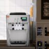 VEVOR Commercial Ice Cream Machine, 21 QT/H Soft Serve Ice Cream Maker with LCD Panel Auto Clean 3-Flavor Pre-cooling for Restaurant Snack Bar