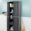 Sterilite 2-Pack 4 Shelf Cabinet, Lockable Utility Storage w/Adjustable Shelves, Gray - Plastic Shelving Unit for Organizing Garage, Pantry, Basement, Laundry Room or Mudroom Sterilite 2-Pack 4 Shelf Cabinet, Lockable Utility Storage w/Adjustable Shelves, Gray - Plastic Shelving Unit for Organizing Garage, Pantry, Basement, Laundry Room or Mudroom