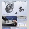 DREO Smart Fan for Bedroom,120° Vertical and 90° Oscillating Fan with Remote/Voice, 13 Inch Height Quiet Air Circulator for Whole Room, 70 ft, 4 Speeds, 5 Modes, 12H Timer, Desk Fans for Home, Office