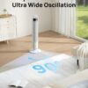 DREO Tower Fan for Bedroom, 90° Oscillating Standing Fans for Room with 4 Speeds, 3 Modes, 28dB Quiet for Sleep, 26ft/s Velocity, 8H Timer, Remote, Living Room, Office, Home, White