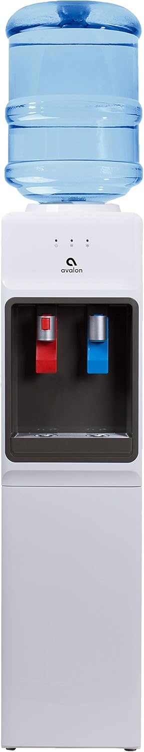 Avalon Top Loading Water Cooler Dispenser - Hot & Cold Water, Child Safety Lock, Innovative Slim Design, Holds 3 or 5 Gallon Bottles - UL Listed Avalon Top Loading Water Cooler Dispenser - Hot & Cold Water, Child Safety Lock, Innovative Slim Design, Holds 3 or 5 Gallon Bottles - UL Listed