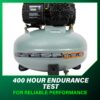 Metabo HPT Pancake Air Compressor, 6-Gallon 165PSI, Portable Air Compressor with 1.0 HP Oil-Free High Efficiency Motor, Lihghtweight, Quick Couplers for Fast Tool Changes, EC711S Metabo HPT Pancake Air Compressor, 6-Gallon 165PSI, Portable Air Compressor with 1.0 HP Oil-Free High Efficiency Motor, Lihghtweight, Quick Couplers for Fast Tool Changes, EC711S