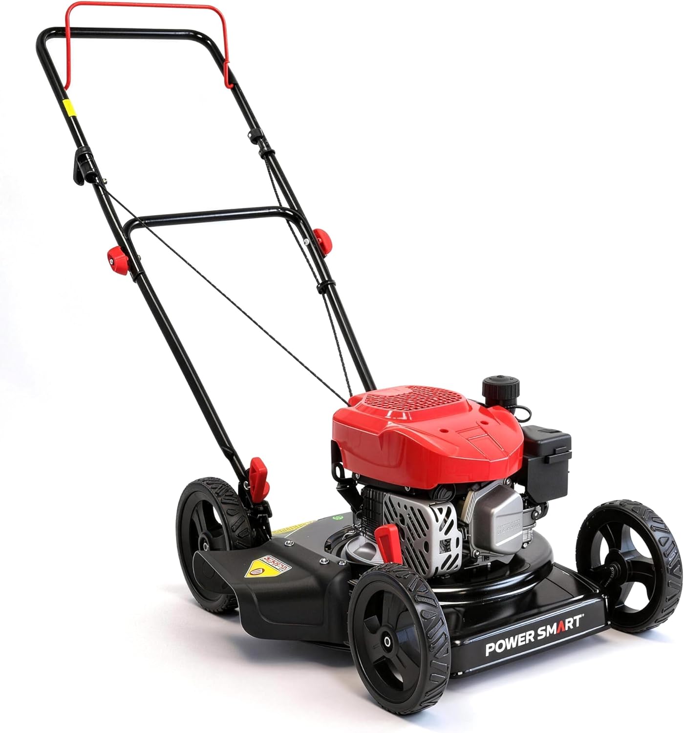 PowerSmart EasyCut 18-Inch Gas Lawn Mower, 144cc 4-Cycle Engine, Walk-Behind Push Lawn Mower, Side Discharge, 5-Position Height Adjustment, Ideal for Small Yards