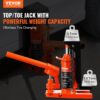 VEVOR Hydraulic Jack, 2.5 Ton Toe Lift, 5 Ton Top Lift, 0.8-5.3 in Toe Height, 8.9-13.4 in Top Height, Air Hydraulic Claw Jack for Machinery, Industry
