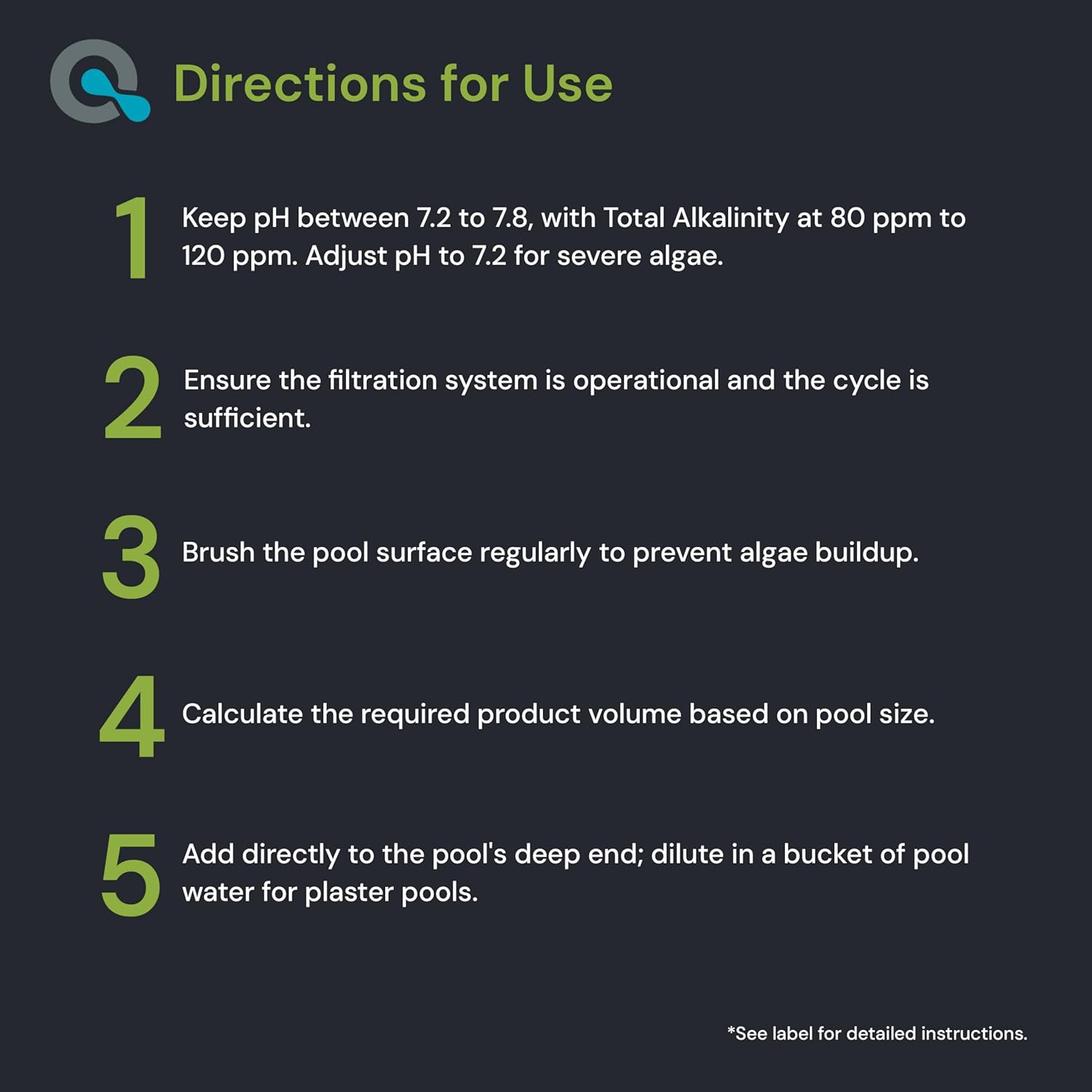 Copper Pool Algaecide for Swimming Pools - 128 oz - 90 Day Algaecide for Inground & Above Ground Pools, Helps Prevent & Remove Green, Mustard, Black Algae - AquaDoc Copper Pool Algaecide for Swimming Pools - 128 oz - 90 Day Algaecide for Inground & Above Ground Pools, Helps Prevent & Remove Green, Mustard, Black Algae - AquaDoc - Image 4