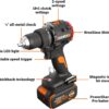 WORX Cordless Drill Driver, 20V 930 in·lbs Brushless Power Drill Driver, Powerful and Faster Drilling and Driving, Compact 6.3" length, 20V 4.0 Ah Battery and Charger Included, PowerShare WX109L.1 WORX Cordless Drill Driver, 20V 930 in·lbs Brushless Power Drill Driver, Powerful and Faster Drilling and Driving, Compact 6.3" length, 20V 4.0 Ah Battery and Charger Included, PowerShare WX109L.1