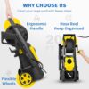 VEVOR Electric Pressure Washer, 2000 PSI, Max 1.65 GPM Power Washer w/ 20 ft Hose & Reel, 4 Quick Connect Nozzles, Foam Cannon, Portable to Clean Patios, Cars, Fences, Driveways, ETL Listed
