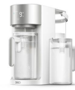 DREO Reverse Osmosis Water Filter Countertop, RO Filtration System, 3:1 Pure to Drain, TDS & Filter Life & 2 Autofill Pitchers, Install-Free, Self-Cleaning Water Purifier, RO Water Filter