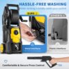 VEVOR Electric Pressure Washer, 2000 PSI, Max 1.65 GPM Power Washer w/ 20 ft Hose & Reel, 4 Quick Connect Nozzles, Foam Cannon, Portable to Clean Patios, Cars, Fences, Driveways, ETL Listed