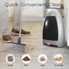 EyeVac Home Touchless Vacuum Automatic Dustpan - Great for Sweeping Pet Hair Food Dirt Kitchen - Ultra Fast & Powerful, No More Bending Down, Bagless, Corded, Automatic Sensors, 1000 Watt (Silver)