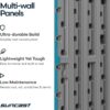 Suncast Tall Storage Cabinet for Garage Organization - 72" Freestanding Utility Closet with Shelving for Garden Supplies, Paint Cans & Outdoor Tools, Multi-Wall Resin Construction, Platinum