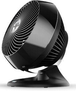 Vornado 660 AE Large Whole Room Air Circulator Fan with 4 Speed Settings, Works with Alexa, Chrome Glide Bar for Directional Airflow, Powerful Targeted Airflow, A Certified for Humans Device, Black