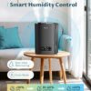 BREEZOME 6L Humidifiers for Bedroom Large Room & Essential Oil Diffuser, Ultrasonic Top Fill Cool Mist Humidifiers for Baby, Plants, Nursery Last up to 60 Hours, Smart Humidistat Control, Quiet, Black