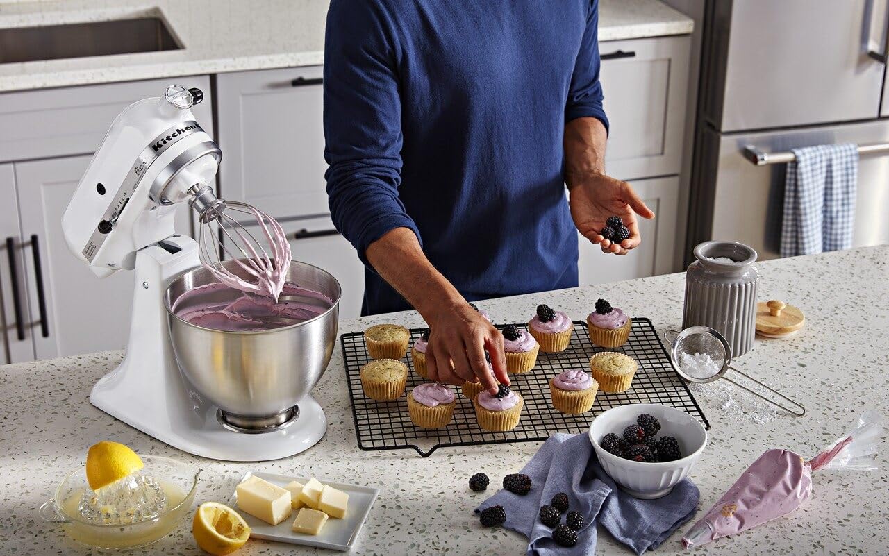 KitchenAid Classic Series 4.5 Quart Tilt-Head Stand Mixer K45SS, White KitchenAid Classic Series 4.5 Quart Tilt-Head Stand Mixer K45SS, White - Image 4