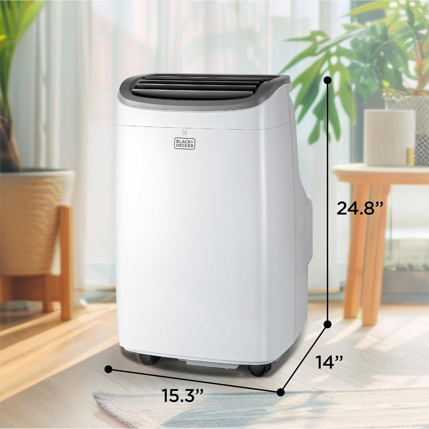 BLACK+DECKER Portable Air Conditioner, 9,000 BTU, BPACT08WT, White | 5,300 BTU SACC for Rooms up to 400 Sq. Ft., 3-in-1 Portable AC, Fan and Dehum with Follow Me Remote Control and Window Kit BLACK+DECKER Portable Air Conditioner, 9,000 BTU, BPACT08WT, White | 5,300 BTU SACC for Rooms up to 400 Sq. Ft., 3-in-1 Portable AC, Fan and Dehum with Follow Me Remote Control and Window Kit - Image 2
