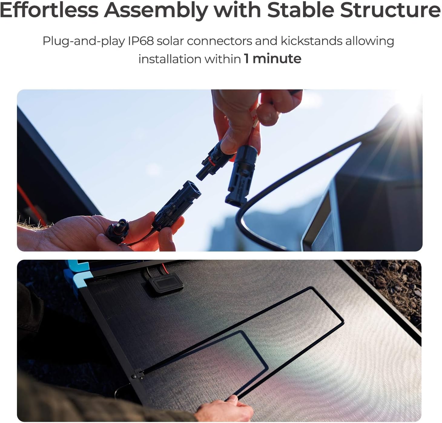 Renogy 400W Portable Solar Panel Suitcase, 23% High Efficiency Foldable Solar Charger for Power Station, Durable for Decades, with Sturdy Kickstands, IP67 Waterproof for RV Camping Off-Grid Blackouts Renogy 400W Portable Solar Panel Suitcase, 23% High Efficiency Foldable Solar Charger for Power Station, Durable for Decades, with Sturdy Kickstands, IP67 Waterproof for RV Camping Off-Grid Blackouts - Image 6
