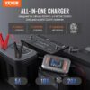 VEVOR Smart Battery Charger, 20-Amp, Lithium LiFePO4 Lead-Acid (AGM/Gel/SLA) Car Battery Charger with LCD Display, Trickle Charger Maintainer Desulfator for Boat Motorcycle Lawn Mower Deep Cycle