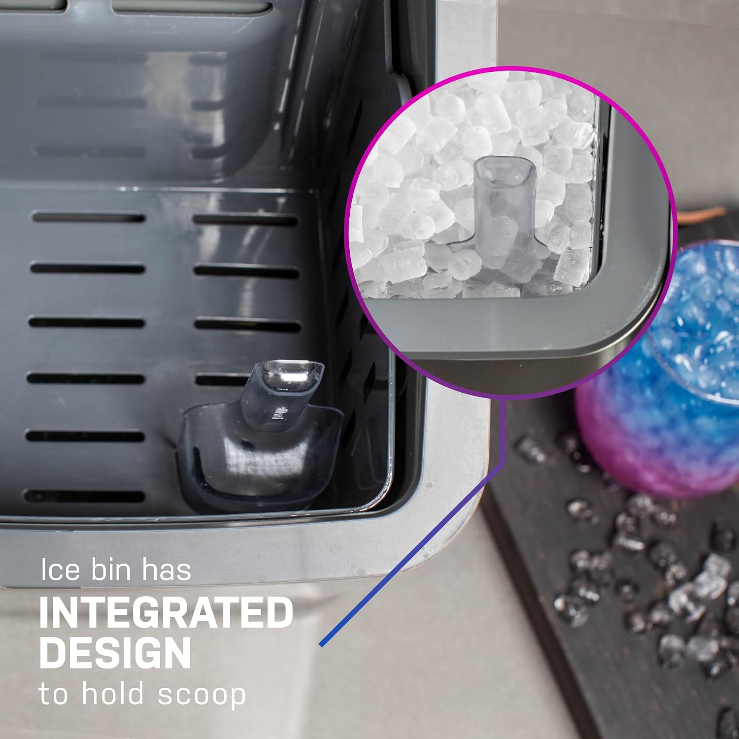 GE Profile Opal 1.0 Countertop Nugget Ice Maker | Chewable nugget ice, 34 lbs/day, First batch in 10 min, 3 lb bin, Flip-top lid, .5 Gallon Built-in Tank, Stainless Steel GE Profile Opal 1.0 Countertop Nugget Ice Maker | Chewable nugget ice, 34 lbs/day, First batch in 10 min, 3 lb bin, Flip-top lid, .5 Gallon Built-in Tank, Stainless Steel - Image 11