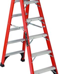 Louisville Ladder 6-Foot Fiberglass Twin Front Step Ladder, 375-Pound Load Capacity, Type IAA, FM1406HD