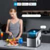 GoveeLife Smart Ice Maker, 9 Ice Cubes in 6 Mins 3 Sizes, 26lbs/Day, Silver | Countertop Ice Maker with App & Voice Control, Self Cleaning, RGB Lights, Portable Ice Machine with Scoop for Kitchen, Party