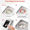 VEVOR Automatic Ice Cream Maker with Built-in Compressor, 2 Quart No Pre-freezing Gelato Maker, Electric Sorbet-Maker, 3 Modes Compressor Ice Cream Machine for Home Kitchen
