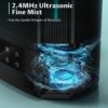 BREEZOME 6L Humidifiers for Bedroom Large Room & Essential Oil Diffuser, Ultrasonic Top Fill Cool Mist Humidifiers for Baby, Plants, Nursery Last up to 60 Hours, Smart Humidistat Control, Quiet, Black