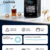 EUHOMY 2.4" Ice Ball Maker Countertop, 3Pcs Ready in 40Mins, 108Pcs/Day, Self-Cleaning Sphere Ice Maker Machine with Crystal Clear Ice, Round Ice Cube Maker for Whiskey & Bourbon