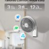 PELONIS 14 inch Wall Mount Fan with Remote Control, Osicllating Fan with 26ft Powerful Airflow, 3 Speed & 3 Modes, Auto 90° Horizontal & 68° Vertical Tilt, Indoor, 36dB, Ideal for Home, Garage, Gym, White