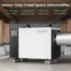 Waykar 125 Pint Crawl Space Dehumidifier with Pump & Drain Hose for Basements, Commercial & Water Damage Spaces up to 6500 Sq. Ft., Compact, Strong Dehumidification, 5-Year Quality Coverage