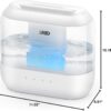 DREO 4L Humidifiers for Bedroom, 36H Runtime, 28 dB Quiet, HM311 | Easy to Refill & Clean, BPA-Free, Nightlight, Supersized Air Humidifiers for Large Room, Baby Nurseries, Plants, Indoor
