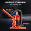 VEVOR Hydraulic Jack, 2.5 Ton Toe Lift, 5 Ton Top Lift, 0.8-5.3 in Toe Height, 8.9-13.4 in Top Height, Air Hydraulic Claw Jack for Machinery, Industry