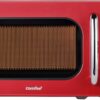 COMFEE' Retro Microwave Oven, 0.7 Cu.Ft, 700W, Red, 9 Preset Menus